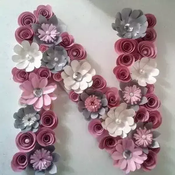 Letras decoradas con flores 2