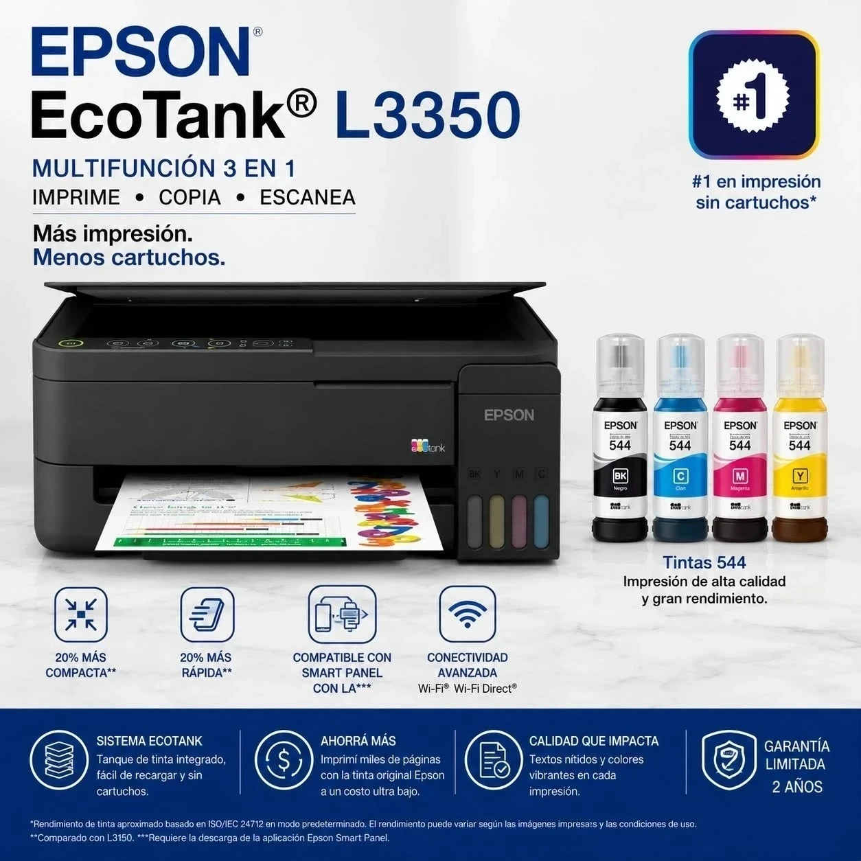IMPRESORA EPSON L3350 C/SISTEMA CONTINUO