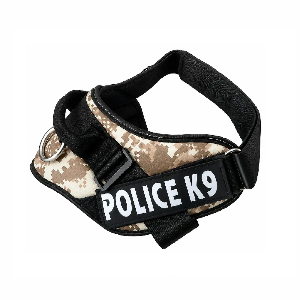 Pechera anti tirones Police K9 color camuflado marrón