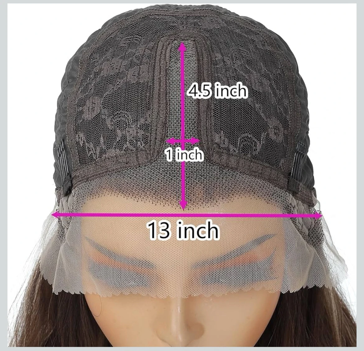 Peluca ondulada de color rubio degradado 613 para mujer, 20 pulgadas, parte media, encaje frontal, peluca HD de aspecto natural, fibra resistente al calor 3