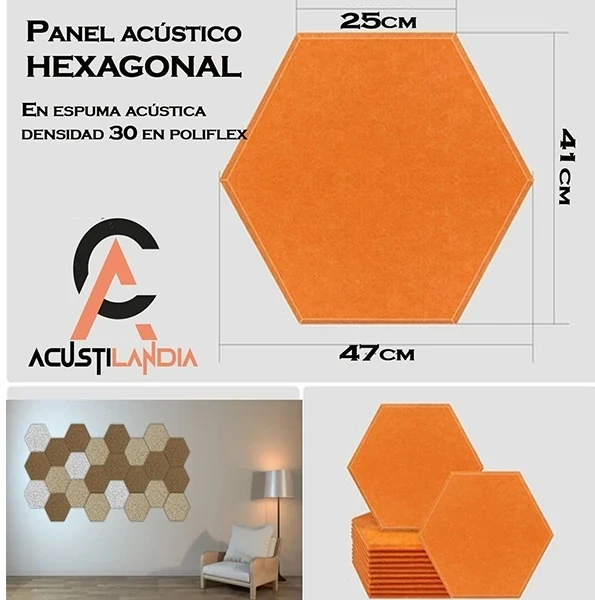 Paquete de modulos acústicos hexagonales 2