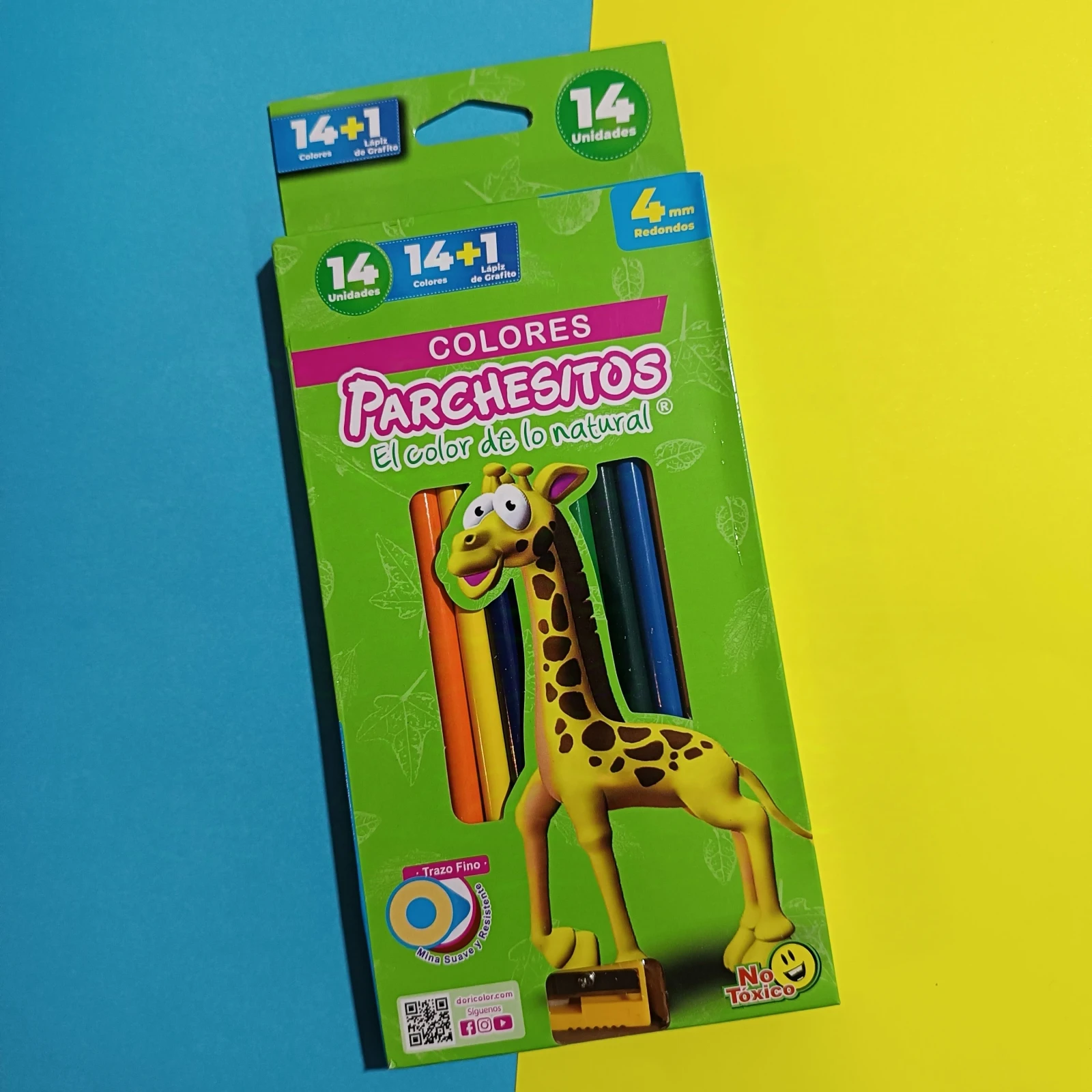 CAJA COLORES PARCHESITOS 14+1