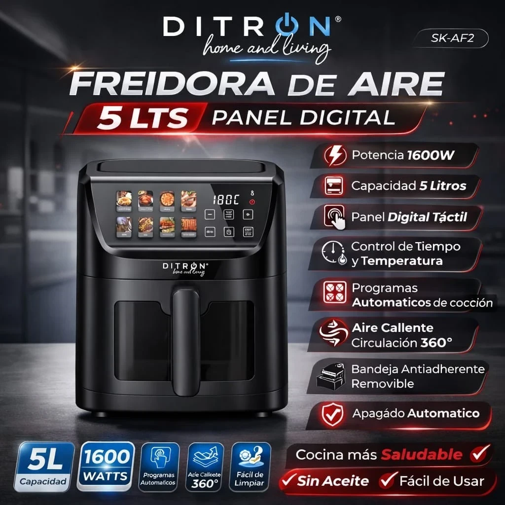 FREIDORA DIGITAL DITRON 5LTS*