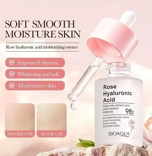 Suero Rosas Ácido Hialurónico Bioaqua  ☺️🌸