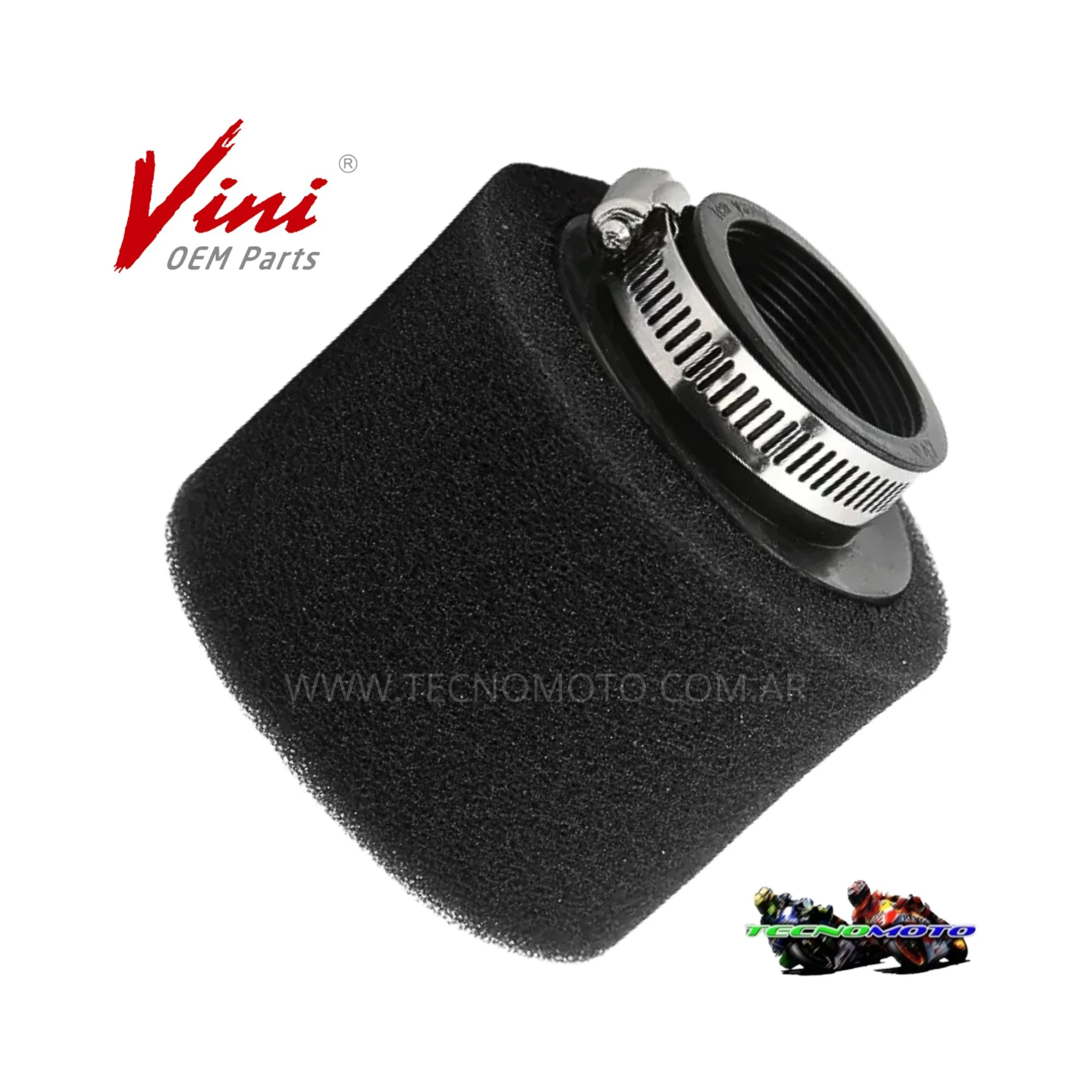 FILTRO AIRE CONICO ESPUMA L.85 D.42MM -RECTO -50309