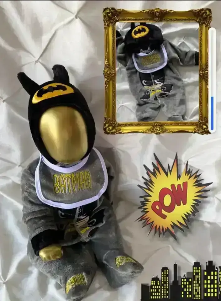 Mameluco polar con babero Batman 