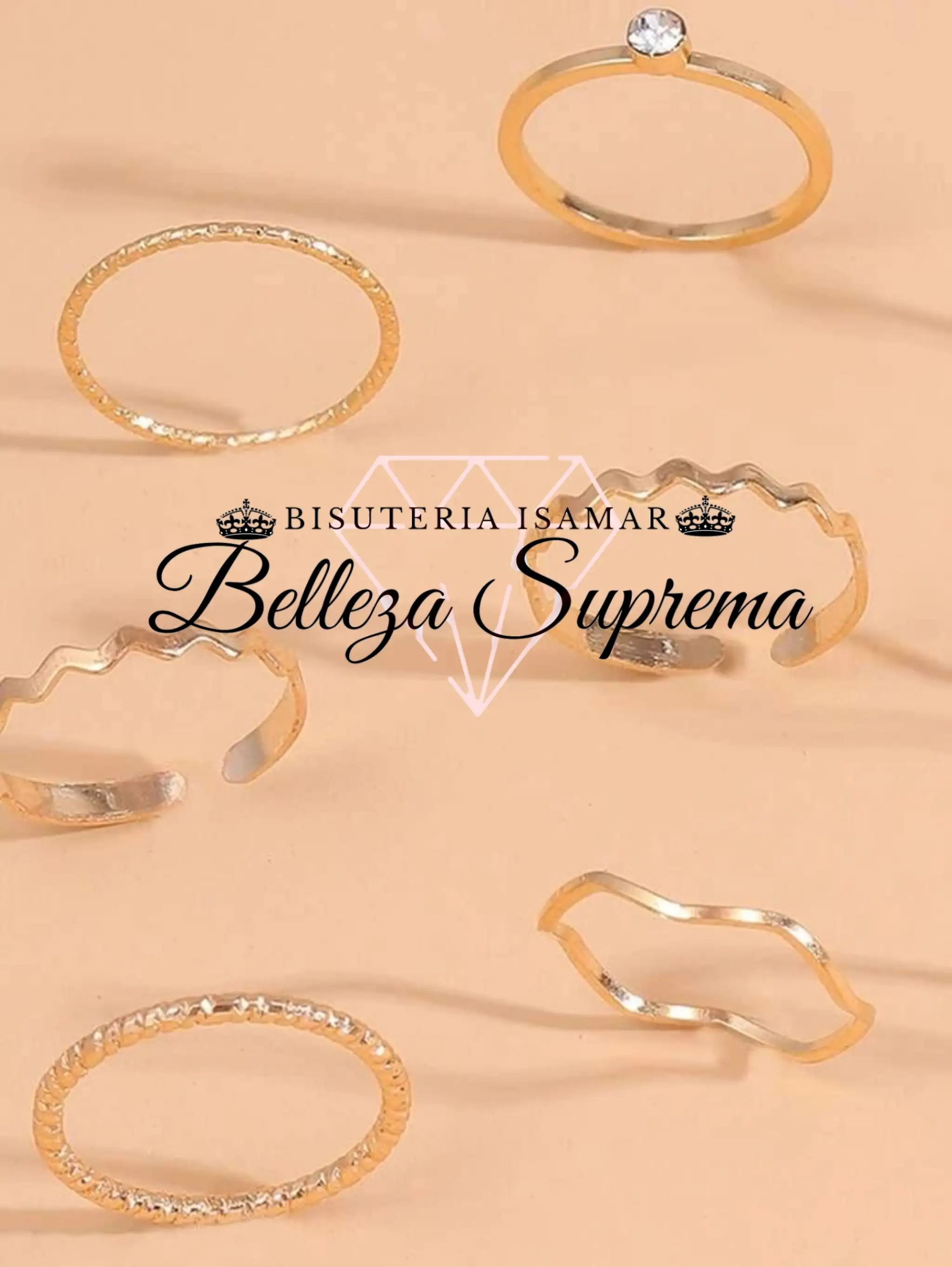 SET ANILLO MÍNIMALISTAS DORADOS 10 3