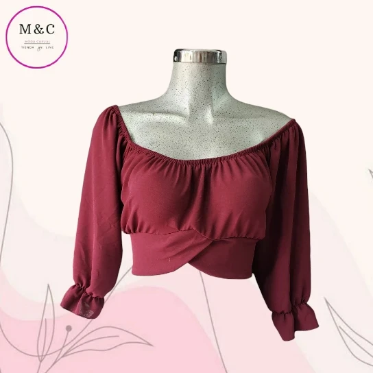 Blusa hombros descubiertos manga 3/4 3