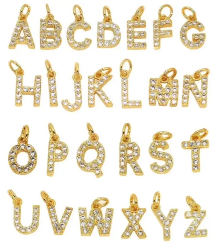 ❤️LETRAS MINI MICROCIRCON BLANCAS❤️