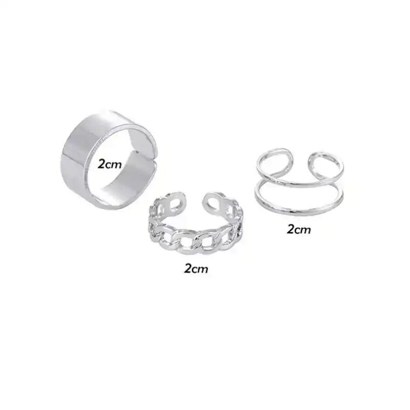 Set x3 Anillos Lissa REF: D29 3