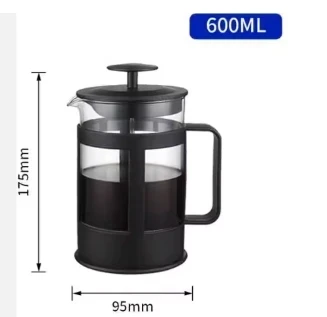 Cafetera Francesa Piston de Vidrio y Polipropileno 600ml