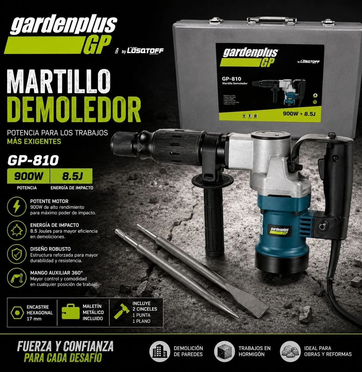 Martillo demodelor Garden Plus 810