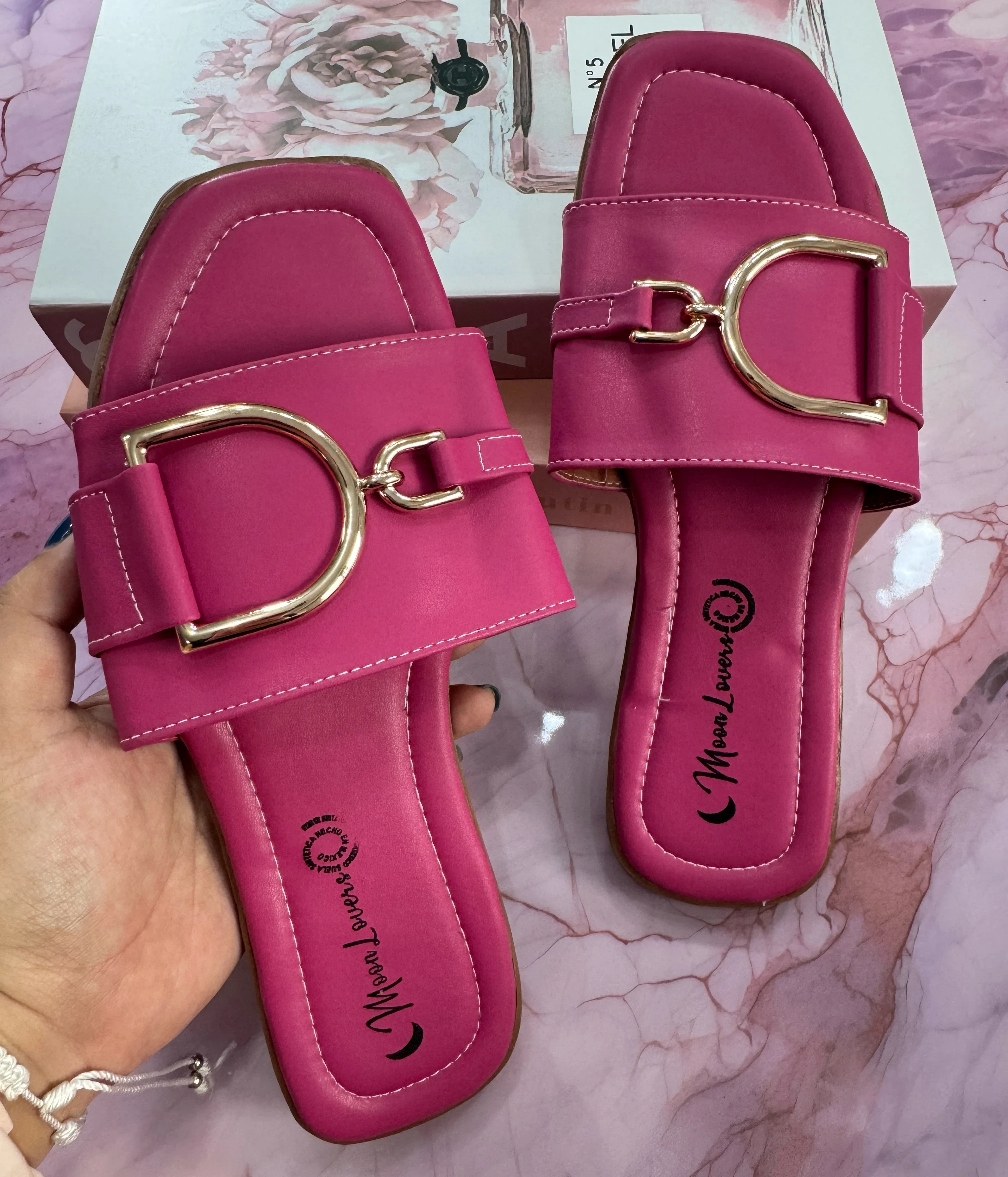 Mod.902 Sandalia Premium Hebilla D Rosa fiusha