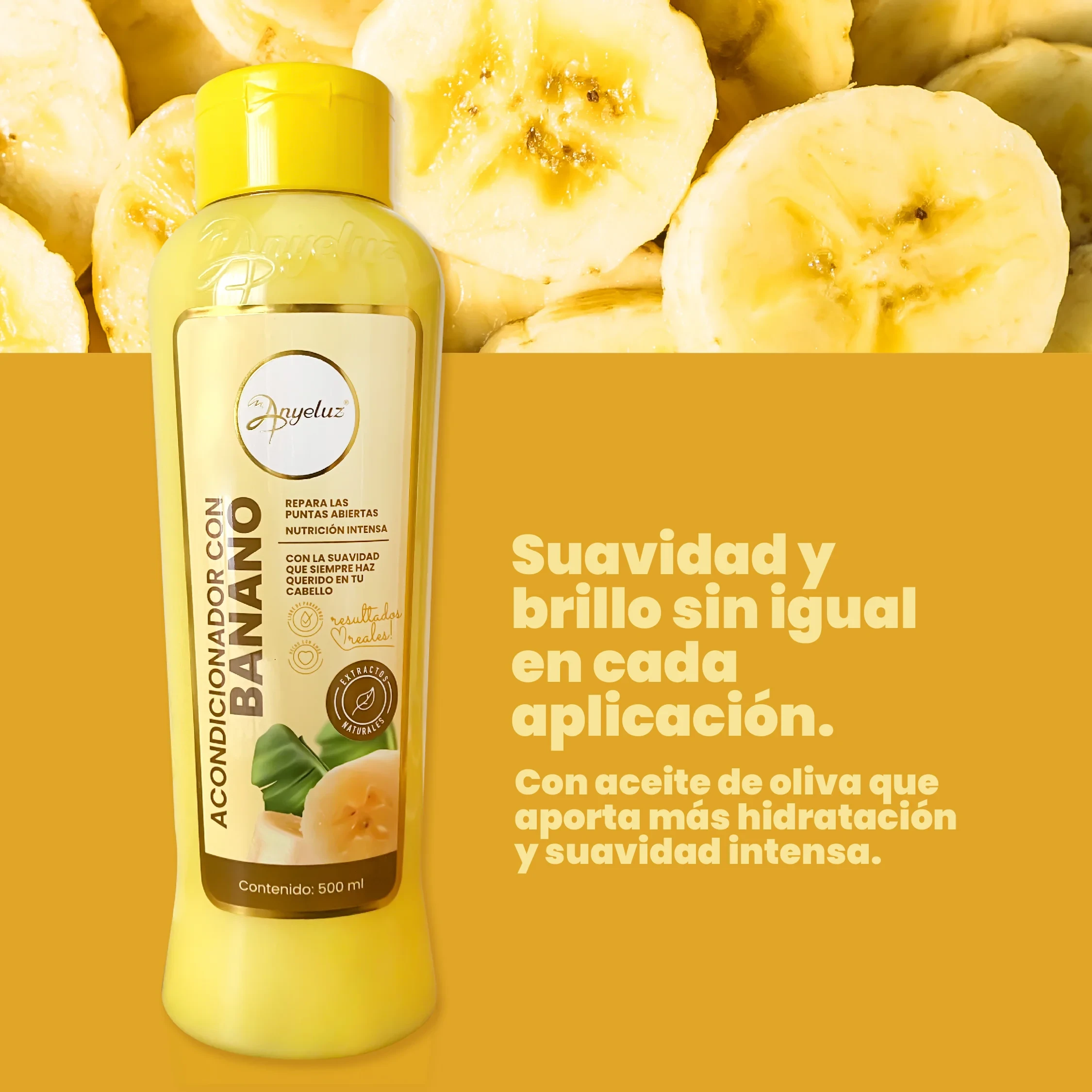 Acondicionador con banano y aceite de oliva ANYELUZ 
