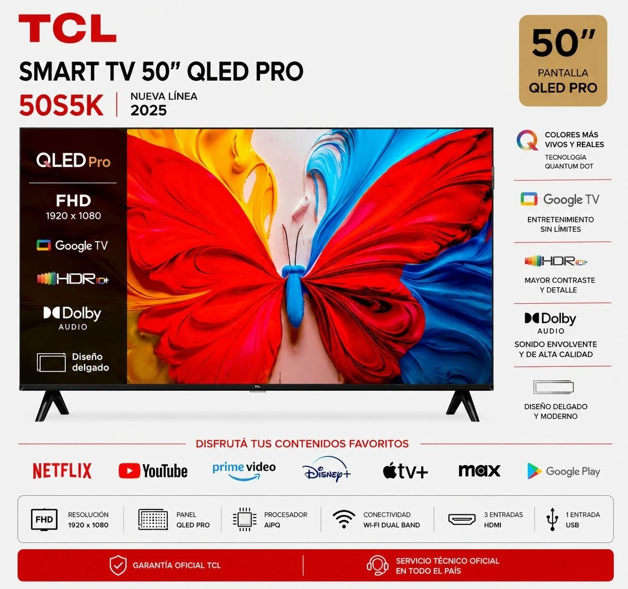Smart tv Tcl 50" QLED ANDROID L50C655