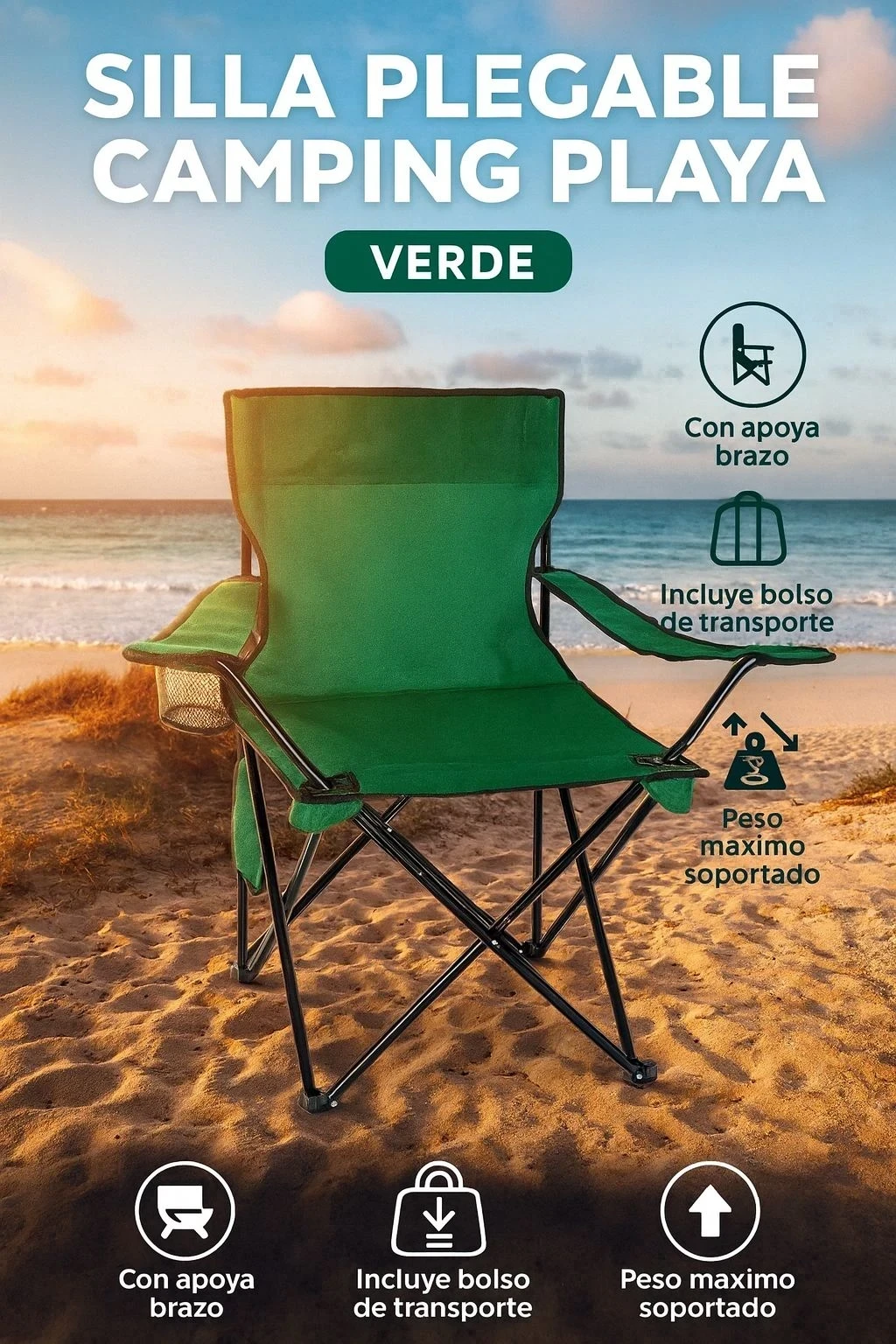 SILLA PLEGABLE CAMPING PLAYA