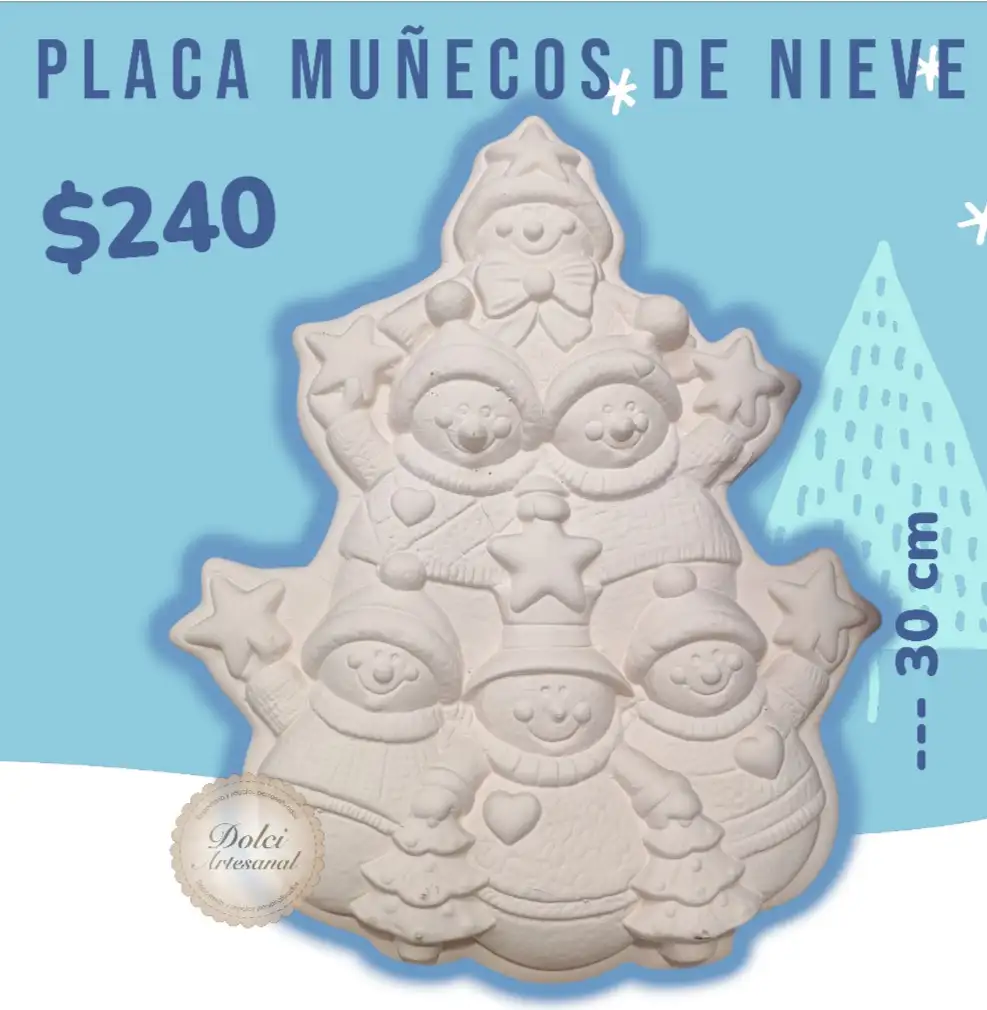 Placa muñecos de nieve 