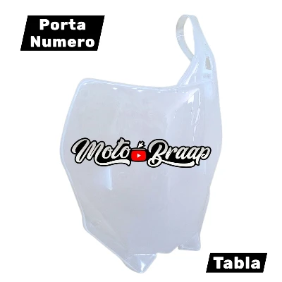 Tabla porta numero color traslucido SPD TBL-008