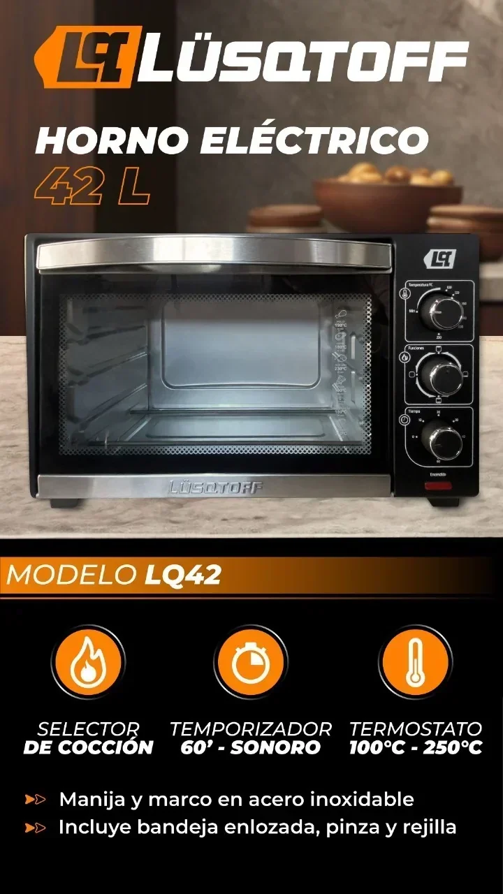 Horno Eléctrico LUSQTOFF 42Lts.