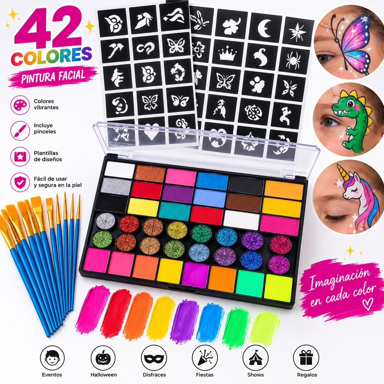 lumera paleta de maquillaje profesional x42 colores 