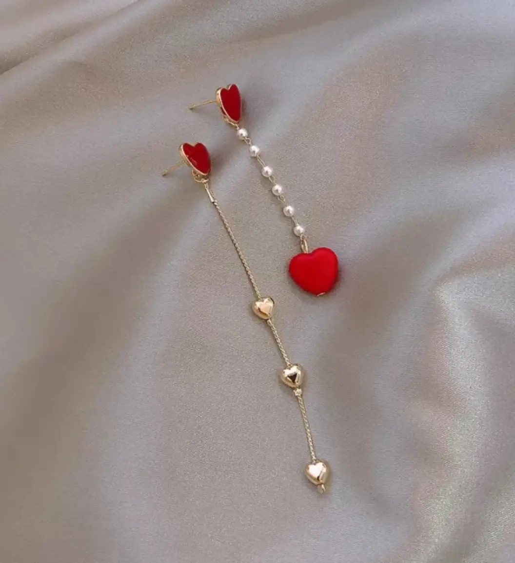 Pendientes Corazón Rojo