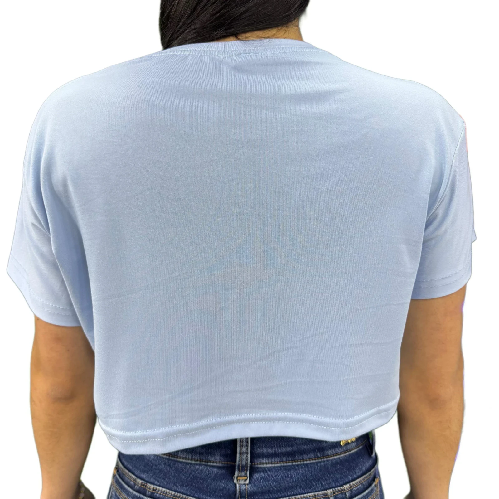  Crop Top Azul Hortensia Camiseta 3