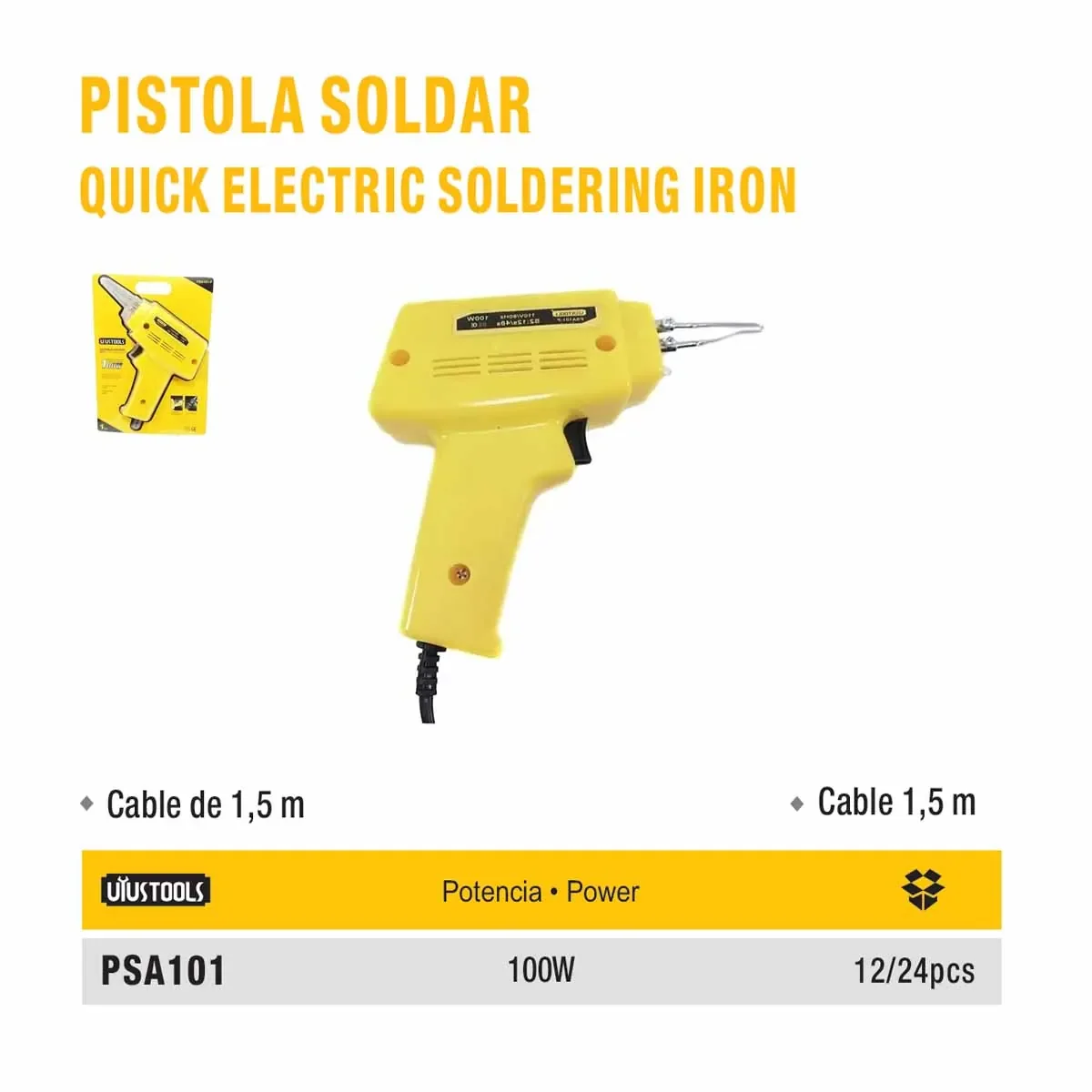 PISTOLA DE SOLDAR UYUST 90/100W 220V