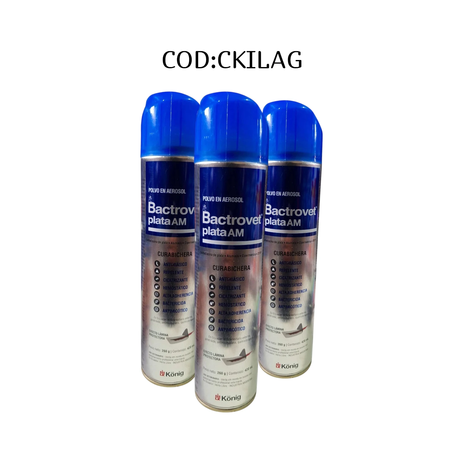 CURAVICHERA BACTROVECT PLATA X440ML 