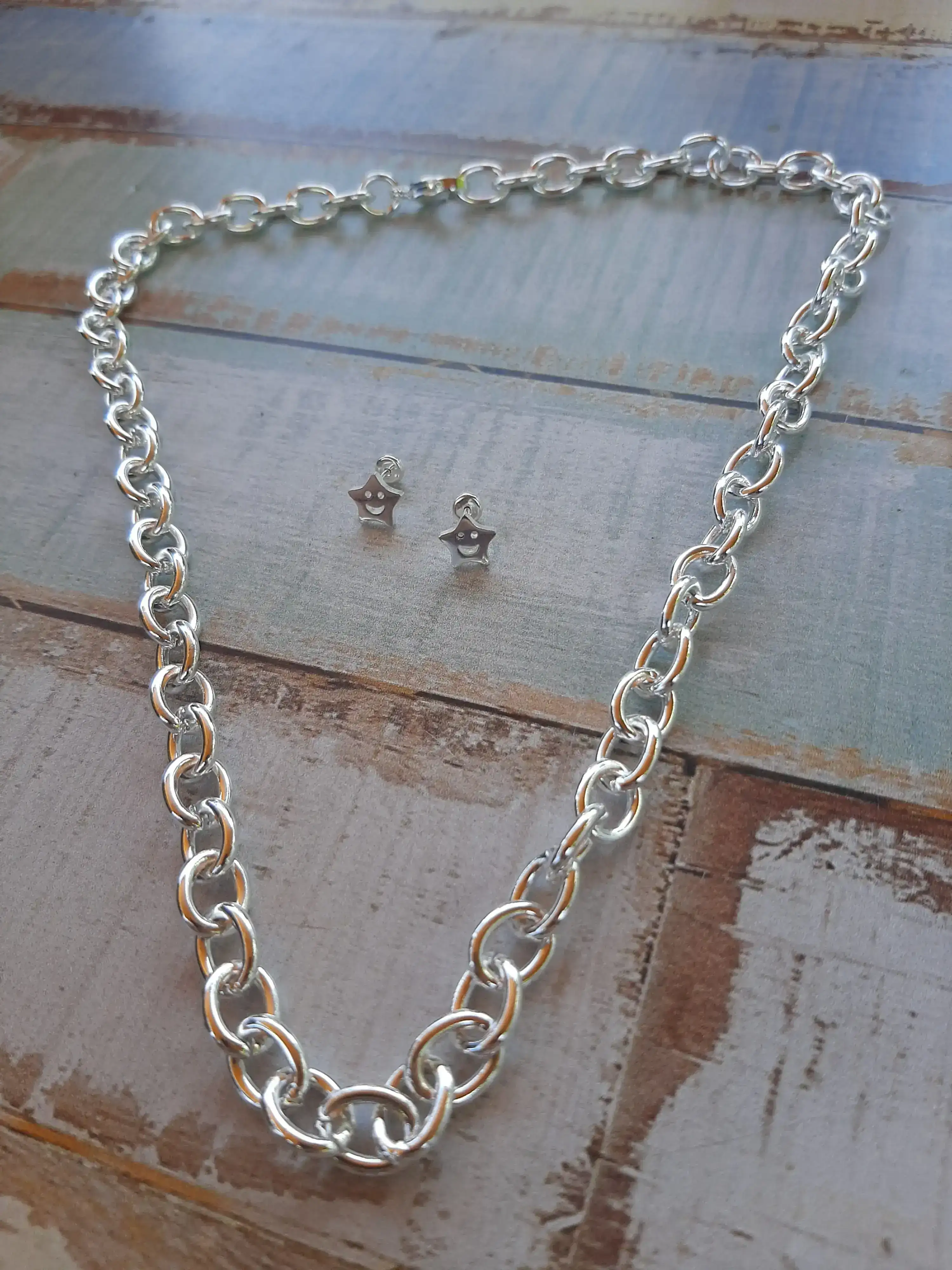 Cadena acero blanco 50 cm