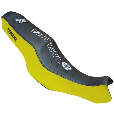 TP XTZ 150 Forro Tapizado super moto negro / amarilo limon letrero en medio DW