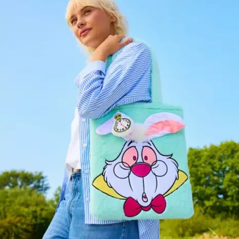 BOLSO DE PELUCHE DE CONEJO BLANCO – ALICIA EN EL PAÍS DE LAS MARAVILLAS 2