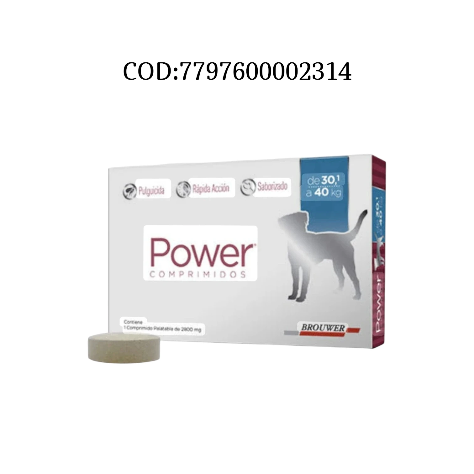 COMPRIMIDO POWER 30 A 40KG
