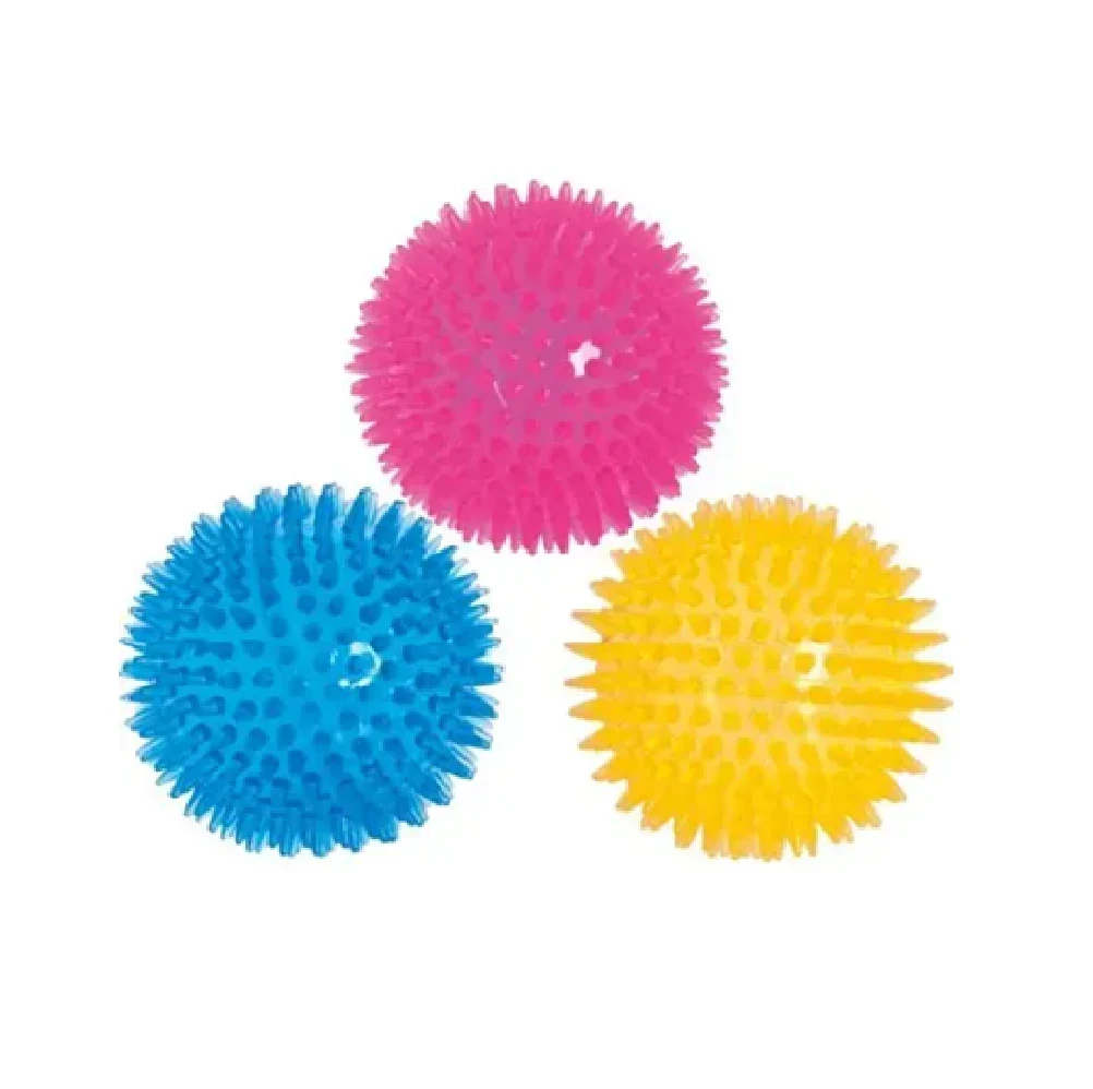 Pelota de goma grande con púas luminosa