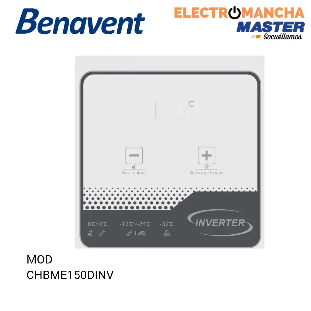 CONGELADOR ARCON BENAVENT CHBME150DINV CICLICO 63,5 CM  E 3