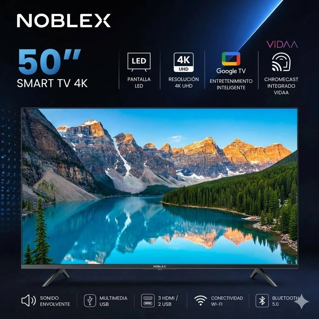 Smart Tv Noblex 50 Pulgadas 4k Vidaa HDR 220V