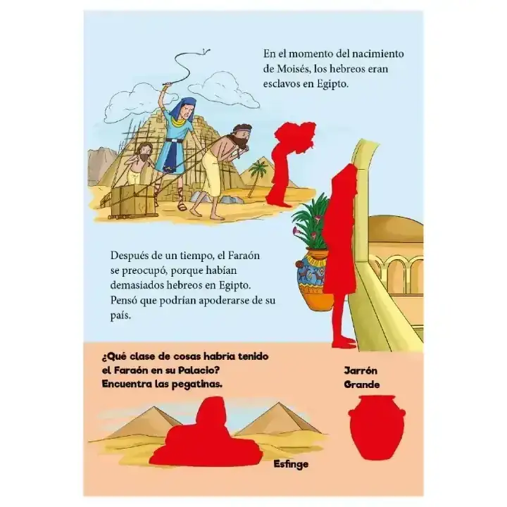 Moisés entre los juncos - Libro de pegatinas 2