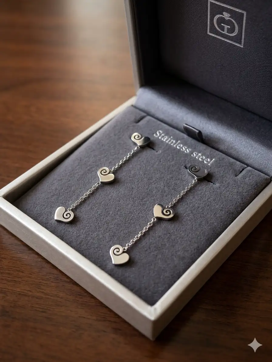 Aros colgante corazón