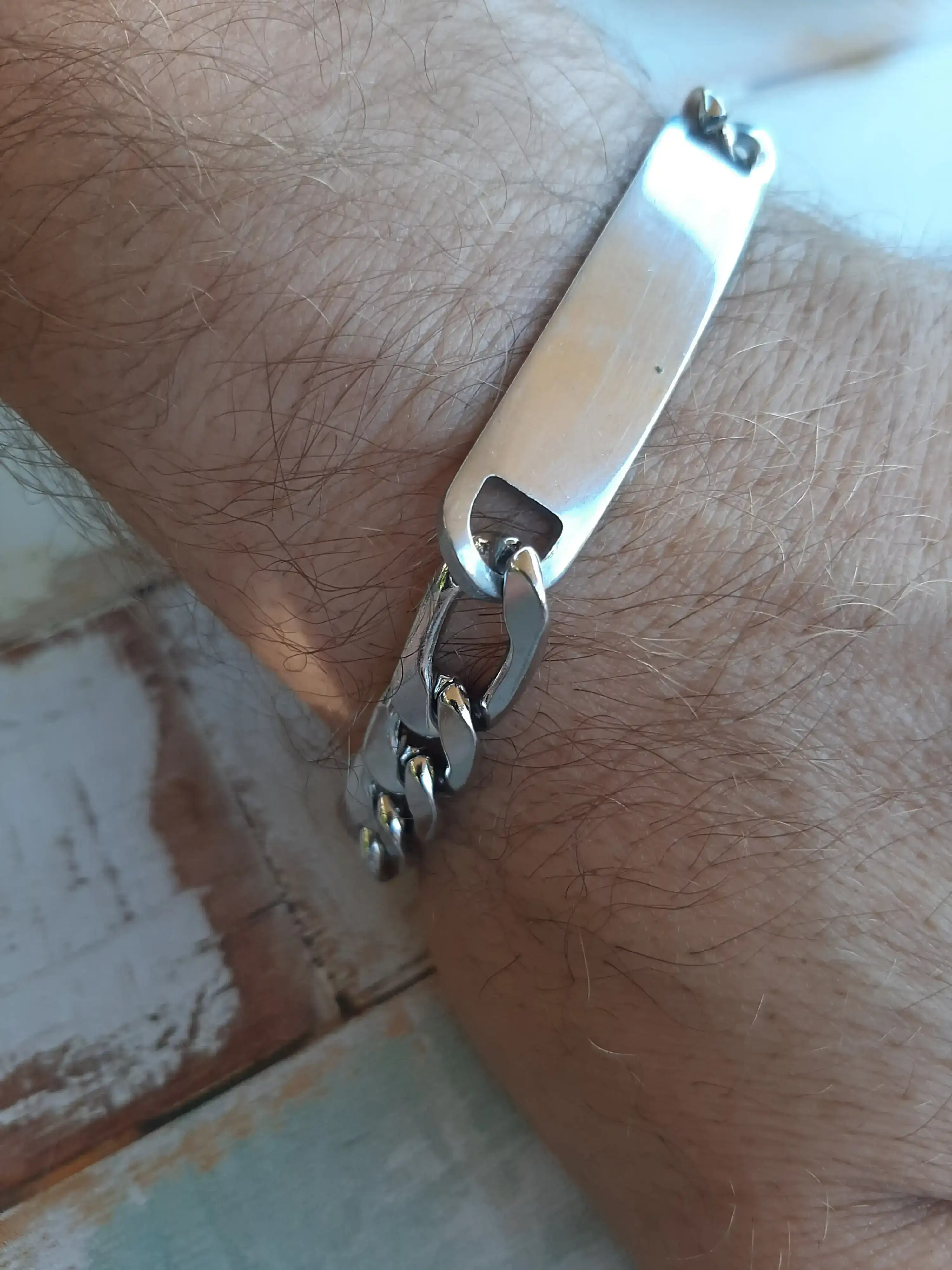 Pulsera acero quirúrgico hombre 