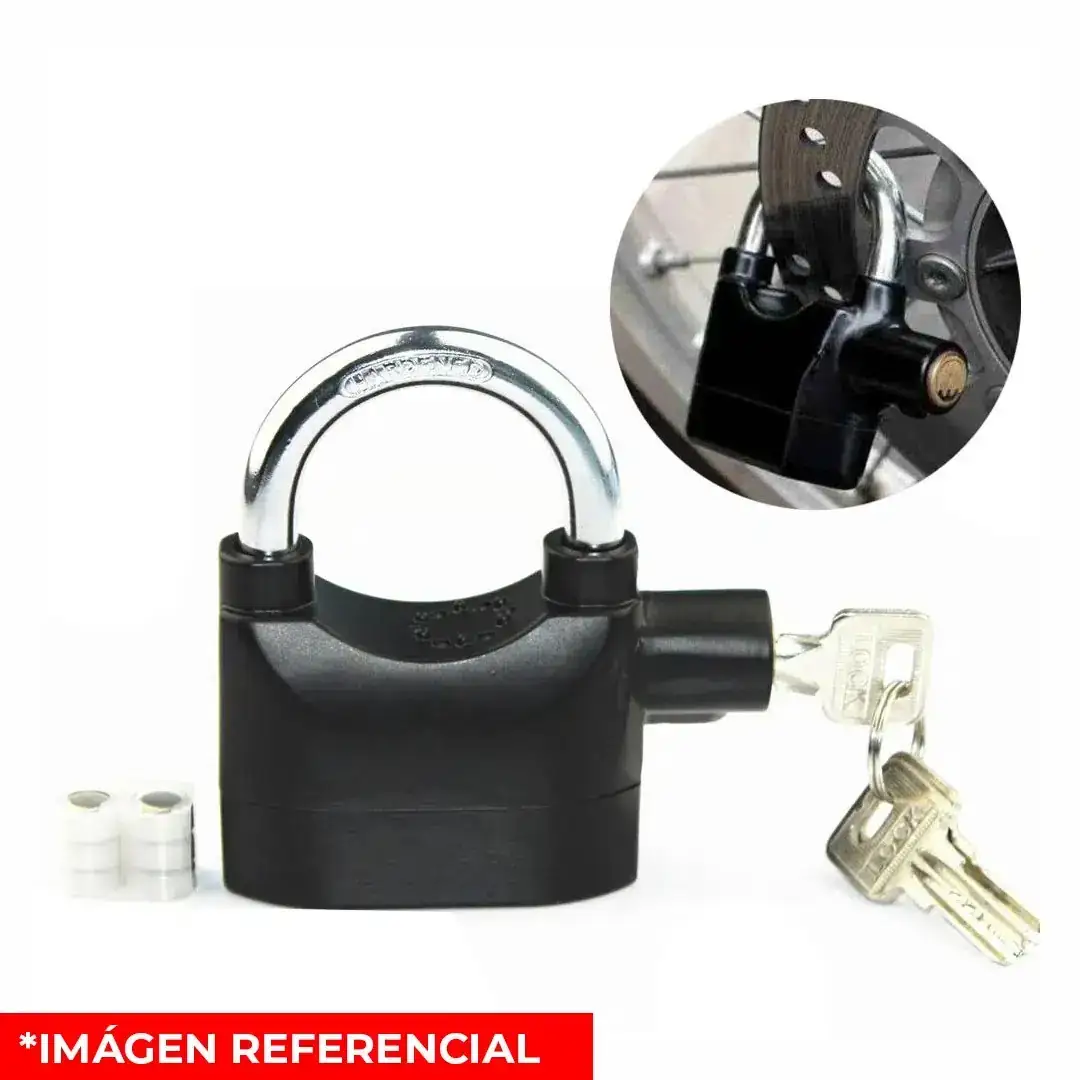 CANDADO CON ALARMA PARA MOTOCICLETA