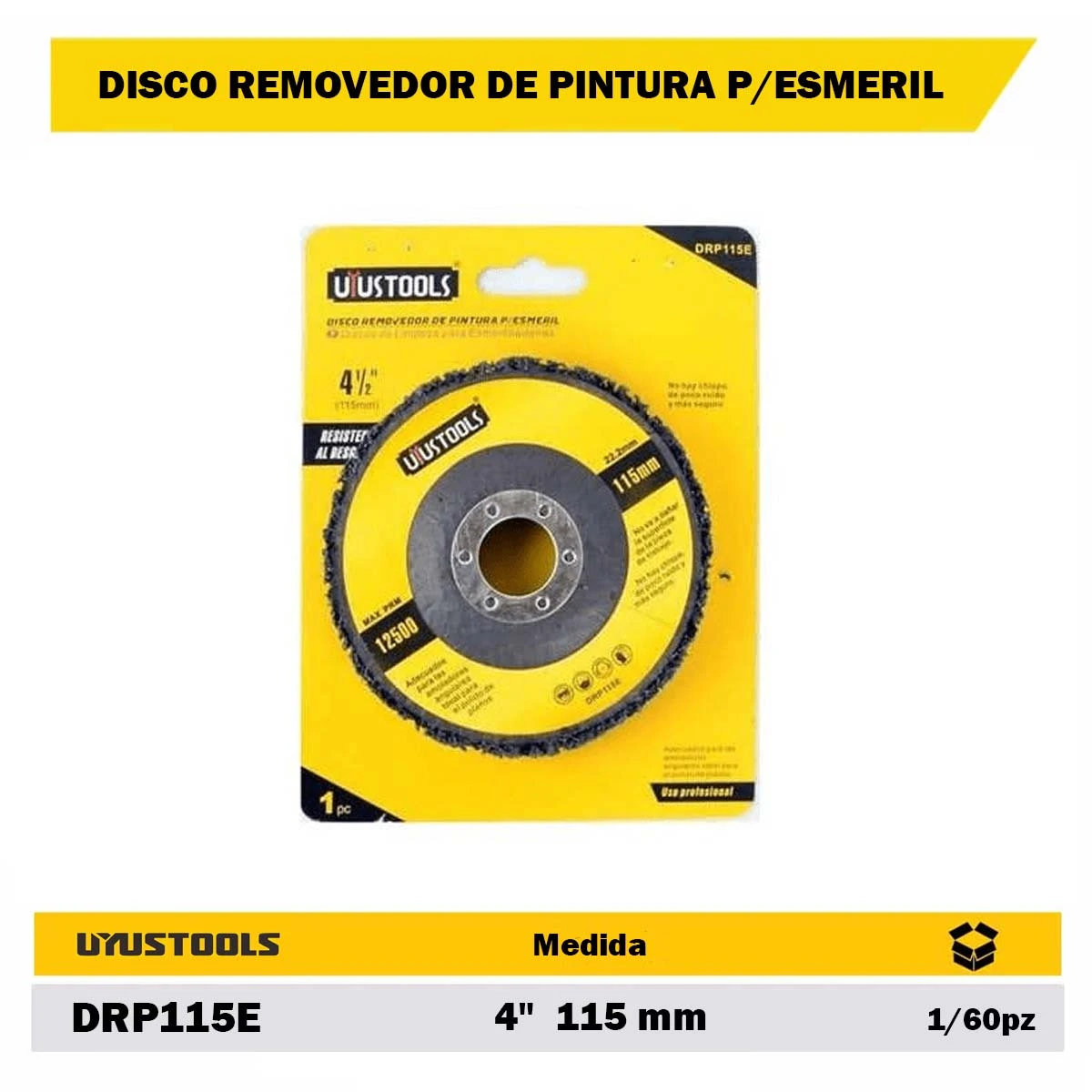 DISCO REMOVEDOR DE PINTURA P/ESMERIL 4"  115 mm