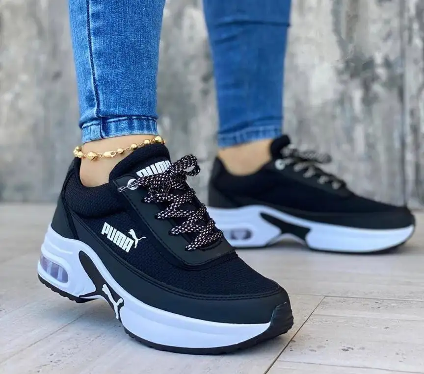 Tenis Puma Valvula Negro Dama 