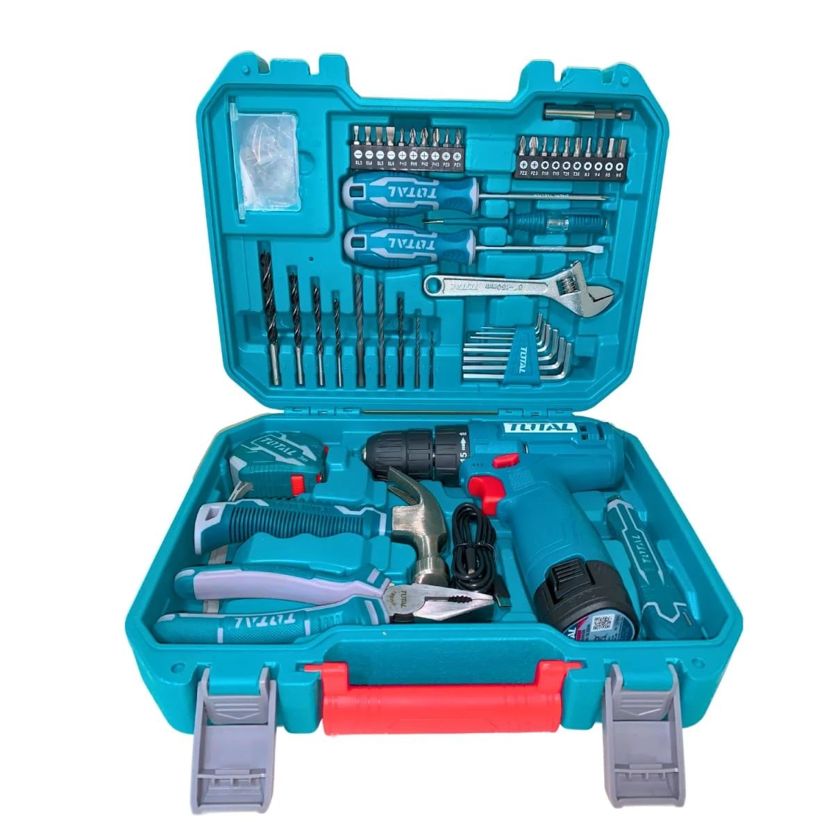 THKTHP10892 Taladro 12v + set 89 herramientas total 10