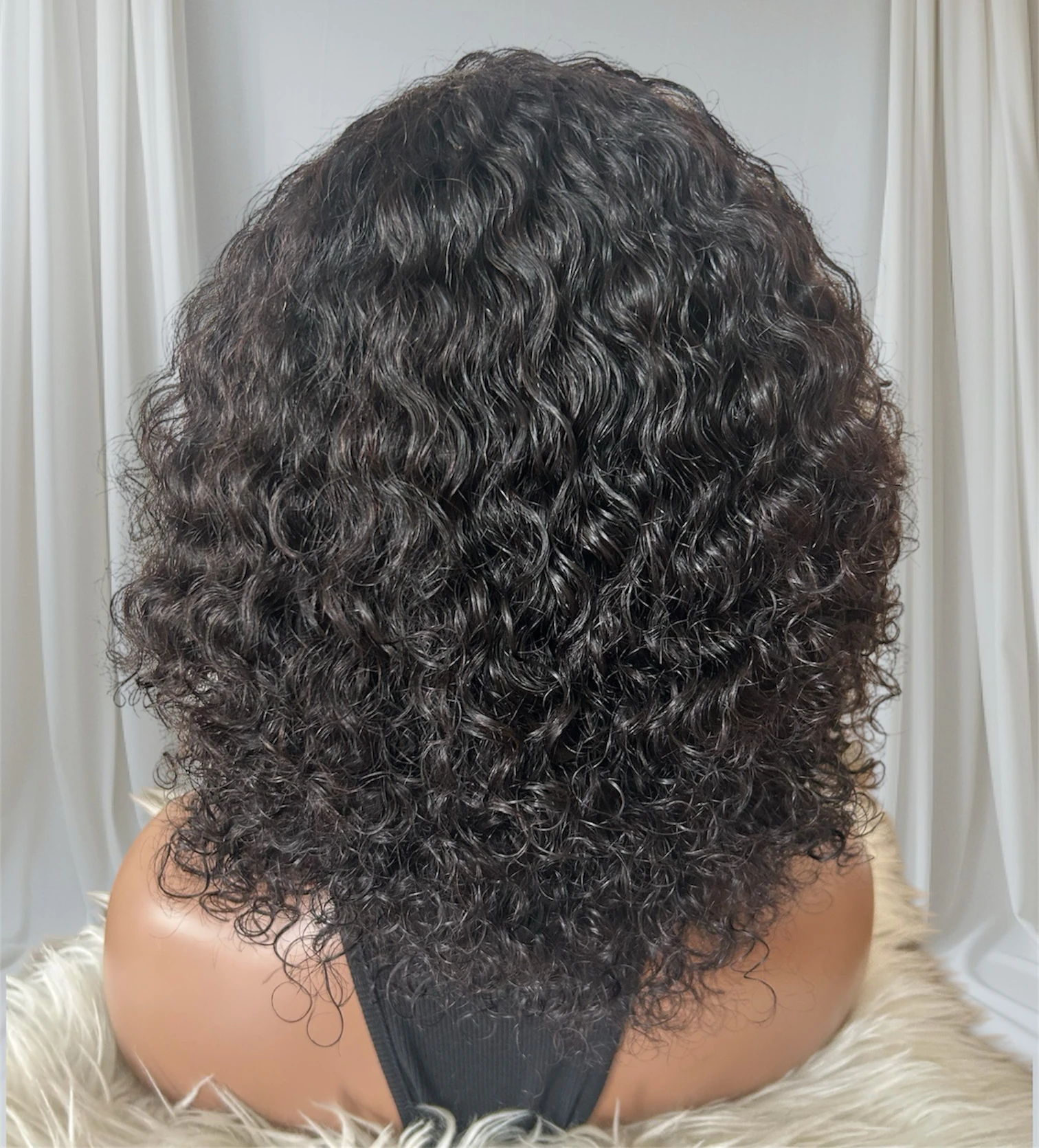 Peluca Rizada de cabello humano  3