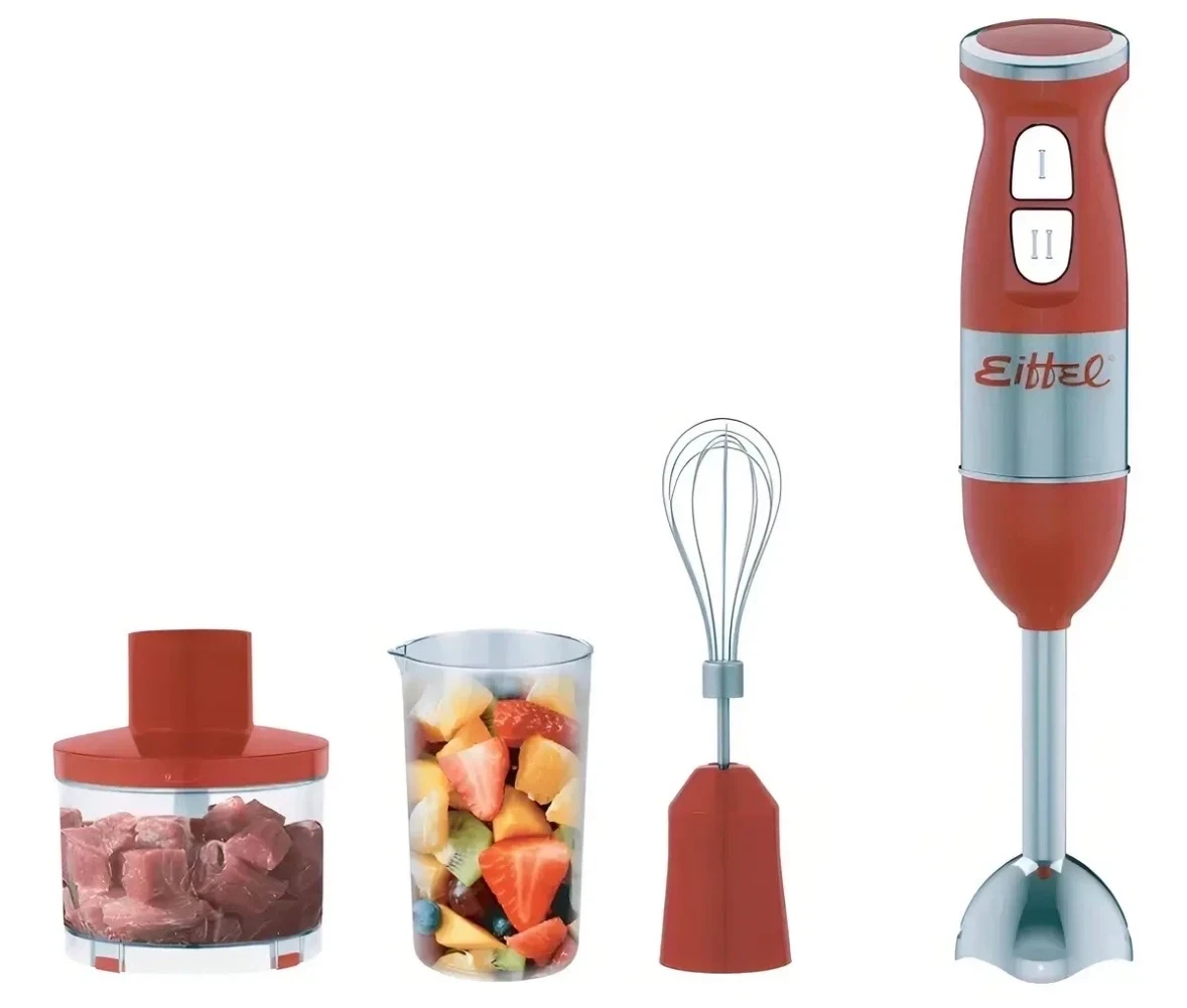 MIXER EIFFEL 3 en 1 ACERO INOX ROJA  5