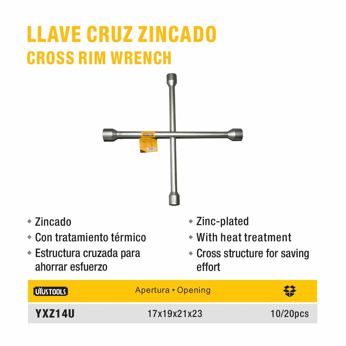 LLAVE CRUZ CROM UYUST 17-19-21-23mm