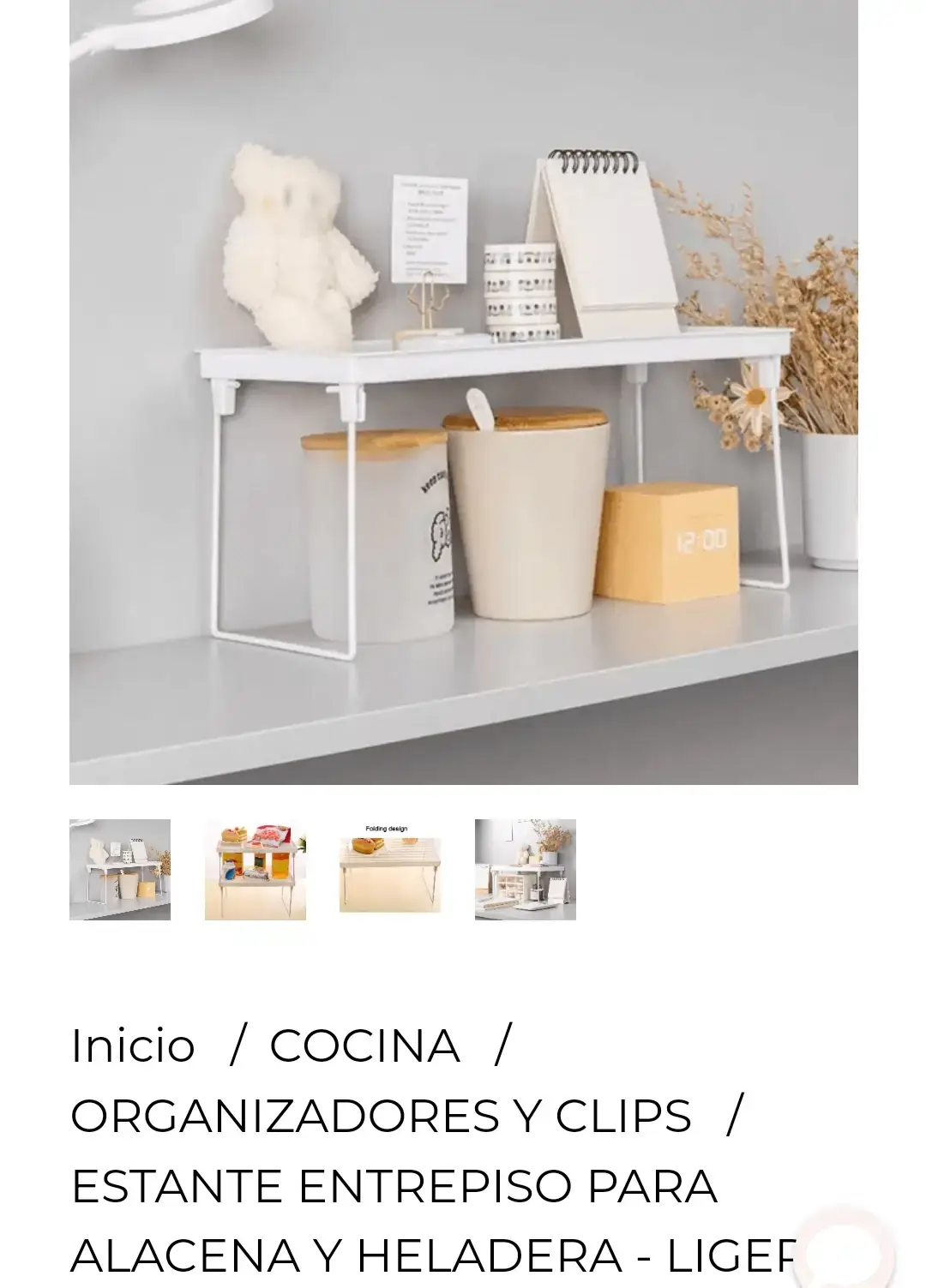 Estante/entrepiso para alacena y heladera