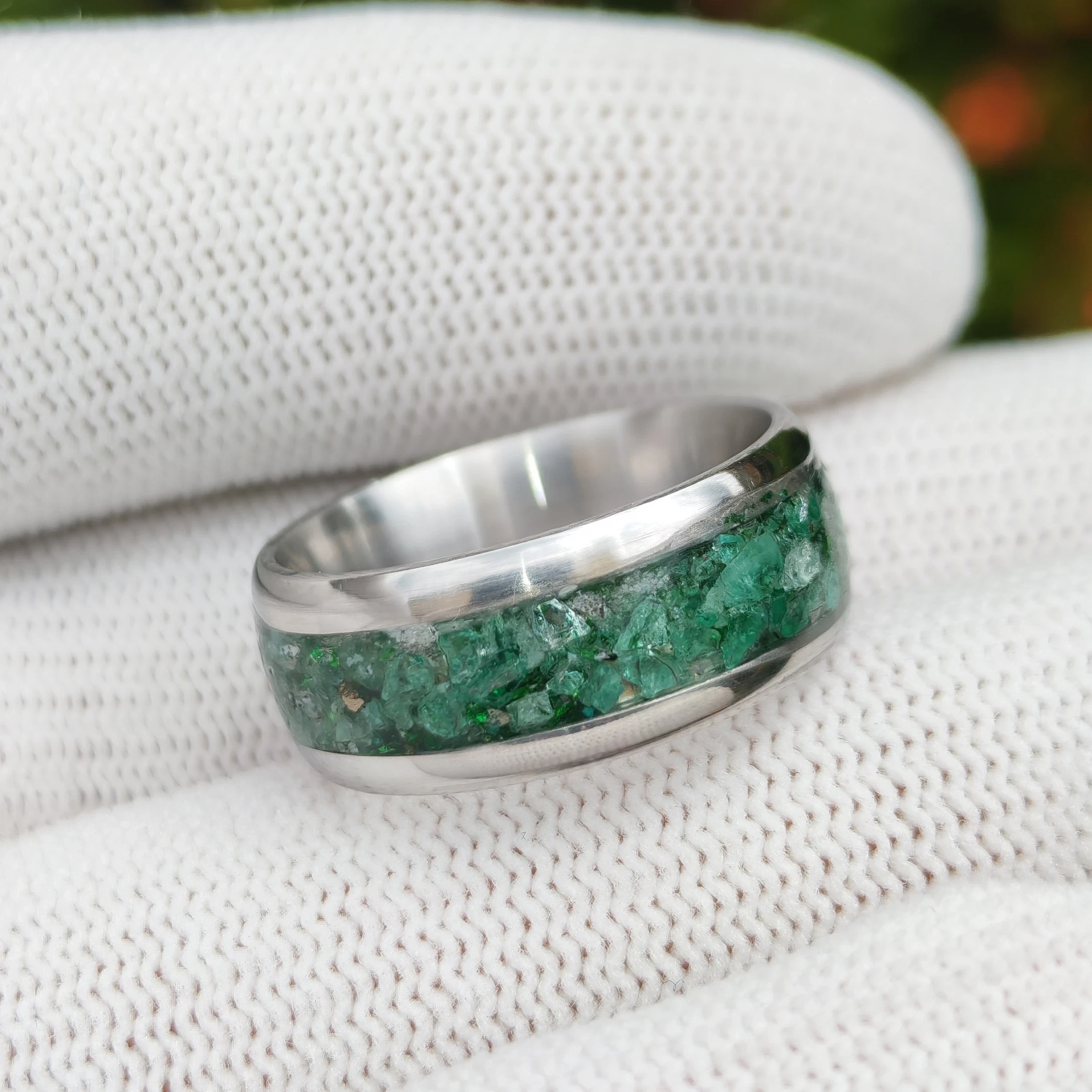 Anillo de Esmeraldas Naturales Genuinas 