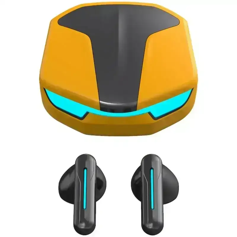 Auriculares gamer amarillos