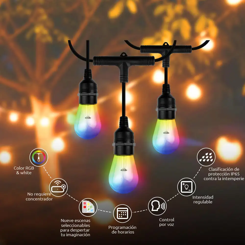Guirnalda de luces inteligente con conexión Wi-Fi 2