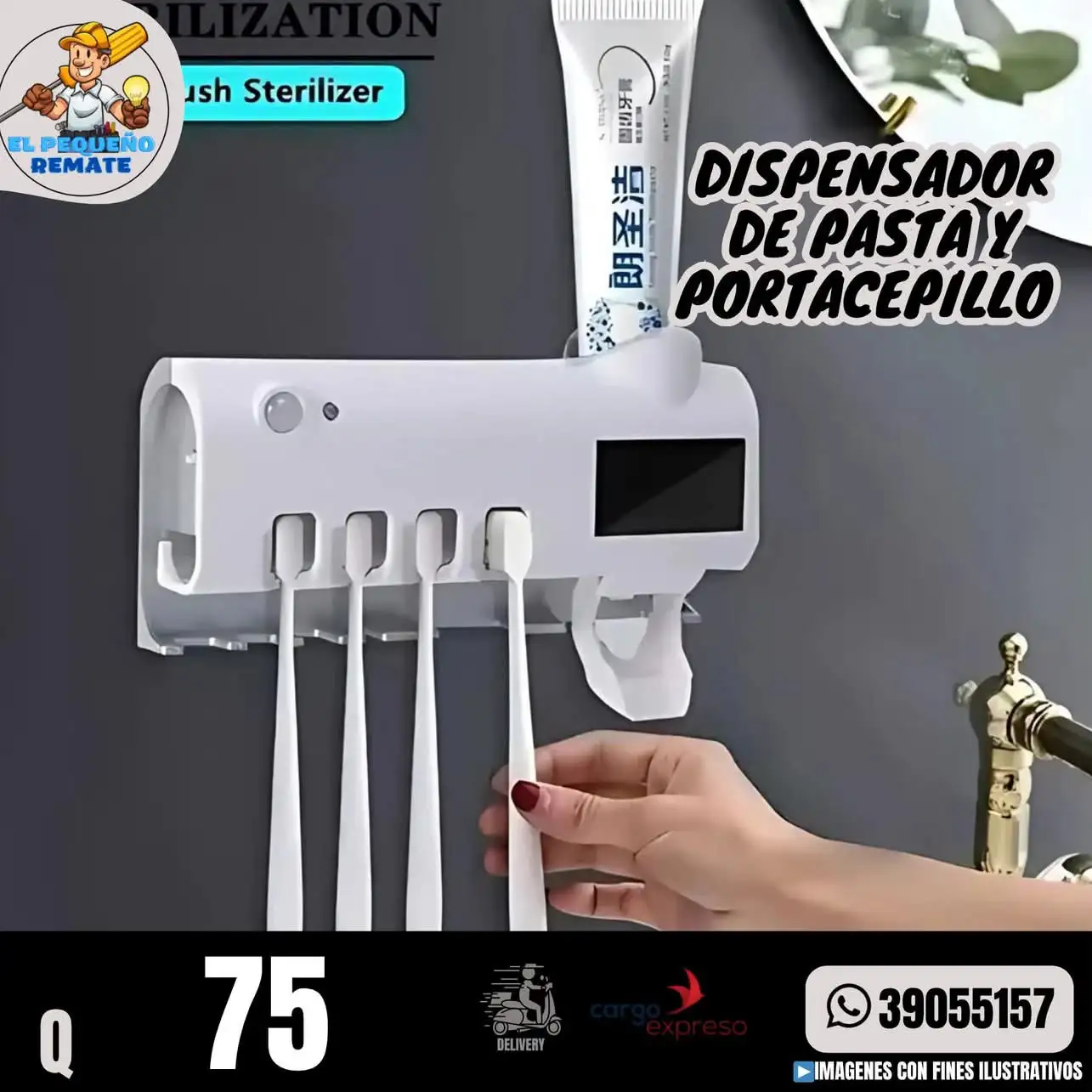 DISPENSADOR DE PASTA Y PORTACEPILLO 4